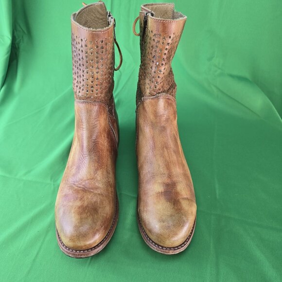 Bed Stu Cobbler Bridgewater Perforated Leather Boot  size 43 / w 12 / m 10 - Picture 2 of 13